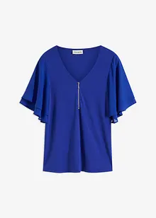 Topp med chiffonermer, bonprix