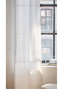 Jacquardvevd gardin med diskré rutemønster (1-pack), bonprix