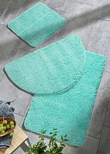 Ensfarget, tuftet badematte med høy floss, bonprix