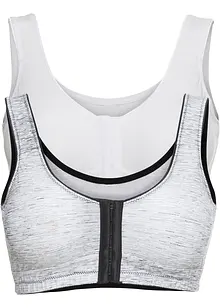 BH uten bøyle med lukning foran og økologisk bomull (2-pack), bonprix