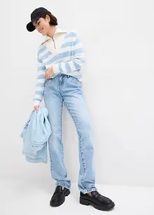 Straight-jeans, Mid Waist, Low Stretch komfortlinning, bonprix