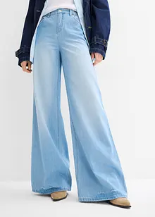 Wide Leg-jeans, High Waist, komfortlinning, bonprix