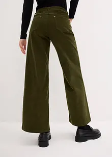 Kordfløyelsbukse med vide ben, bonprix