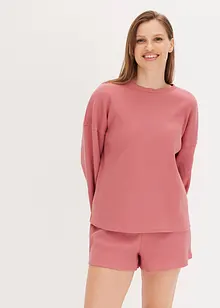 Loungewear-kosedress med shorts i vaflet jersey, bonprix