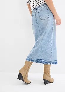 Midiskjørt i denim, bonprix