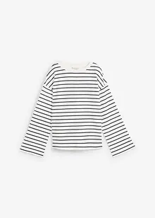 Oversized topp med stripemønster i økologisk bomull, bonprix