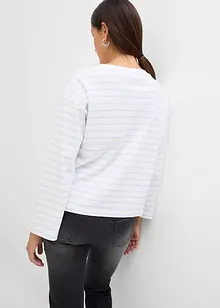 Stripemønstret topp i økologisk bomull, bonprix