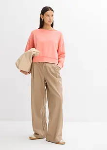 Oversized sweatshirt i myk bomullsmiks, bonprix