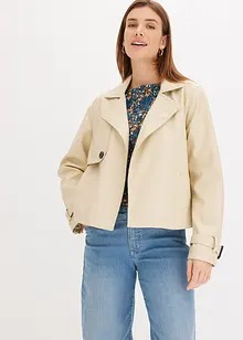 Kort jakke i imitert skinn og trenchcoat-look, bonprix
