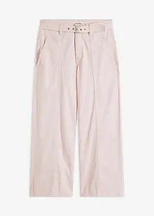 Culottes i twill med stretch og belte, bonprix