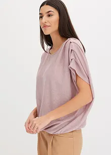 Lurex-topp med drapering, bonprix