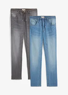 Regular Fit-jeans med stretch, Straight (2-pack), bonprix