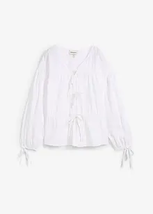 Bluse med sløyfer, bonprix