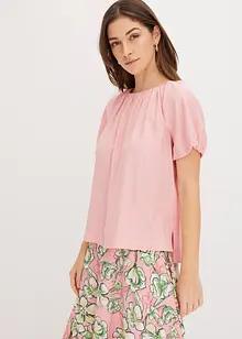 Bluse i krinklet strukturmateriale, bonprix