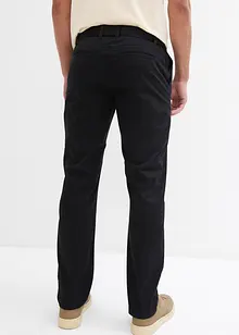 Regular Fit-chinos med belte og stretch, Straight, bonprix