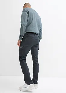 Cargobukse med stretch i vasket look, Straight, bonprix