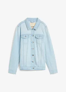 Jeansjakke med strass, bonprix
