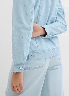 Jeansjakke med strass, bonprix