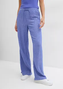 Bukse med vide ben og stripemønster, bonprix