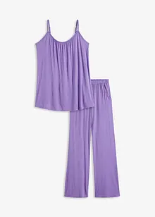 Pyjamas med spagettistropper og viskose, bonprix