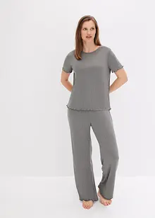 Pyjamas i ribbemateriale, bonprix