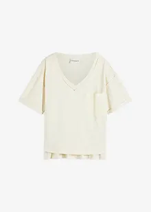 Oversized topp i ren bomull, bonprix