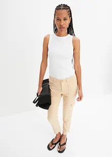 Ribbet topp i 100% økologisk bomull, bonprix