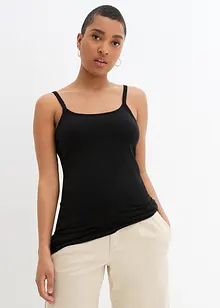 Lang singlet av økologisk bomull, 2-pack, bonprix