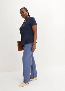 Bomullstopp i flammegarn, kort arm, bonprix