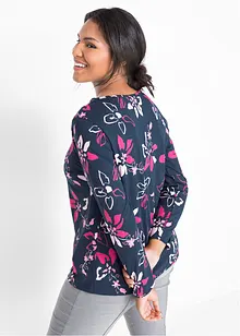 Langermet topp med blomstertrykk, bonprix