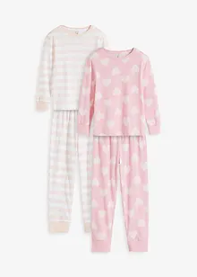 Pyjamas med økologisk bomull (4-delt sett), bonprix