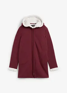Sweatjakke med pile-pels, bonprix