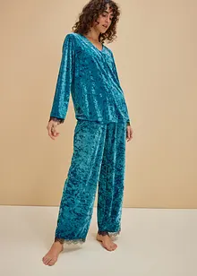 Loungwear i skimrende fløyel, bonprix
