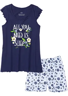 Kort pyjamas i 100% bomull, bonprix