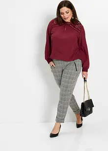 Pull on-bukse med Glencheck-mønster, bonprix