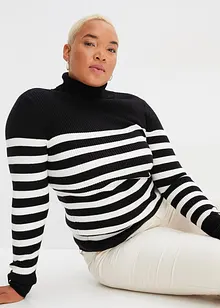 Høyhalset genser i viskosemiks, bonprix