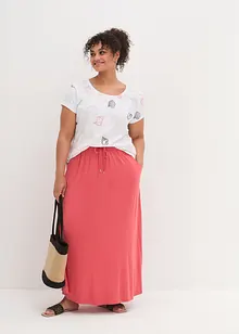 T-skjorte med print og rund hals av økologisk bomull, bonprix