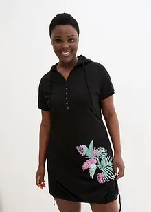 Trikotkjole i bomull, kort arm, bonprix