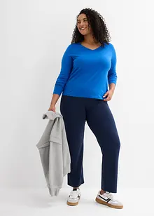 Langermet topp i økologisk bomull, bonprix