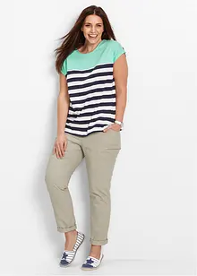 Topp i flammegarn, kort arm, bonprix