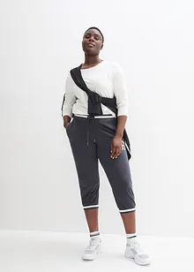 3/4-joggebukse i bomullsmiks, bonprix