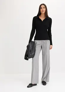 Vid bukse med nålestripe-mønster, bonprix