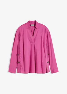 Tunika i poplin med knapper, bonprix