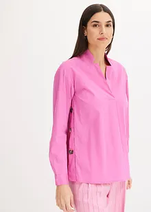 Tunika i poplin med knapper, bonprix