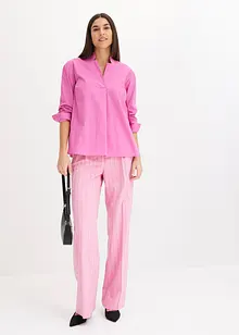 Tunika i poplin med knapper, bonprix