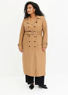 Lang trenchcoat med belte, bonprix