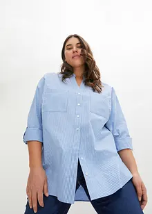 Lang bluse med ermer som kan brettes opp, bonprix