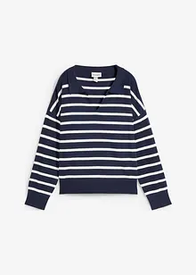 Oversized genser i viskosemiks med stripemønster, bonprix