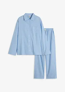 Oversized, vevd pyjamas med knapper, bonprix