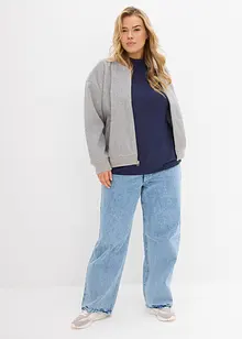 Oversized topp i myk viskosemiks, bonprix